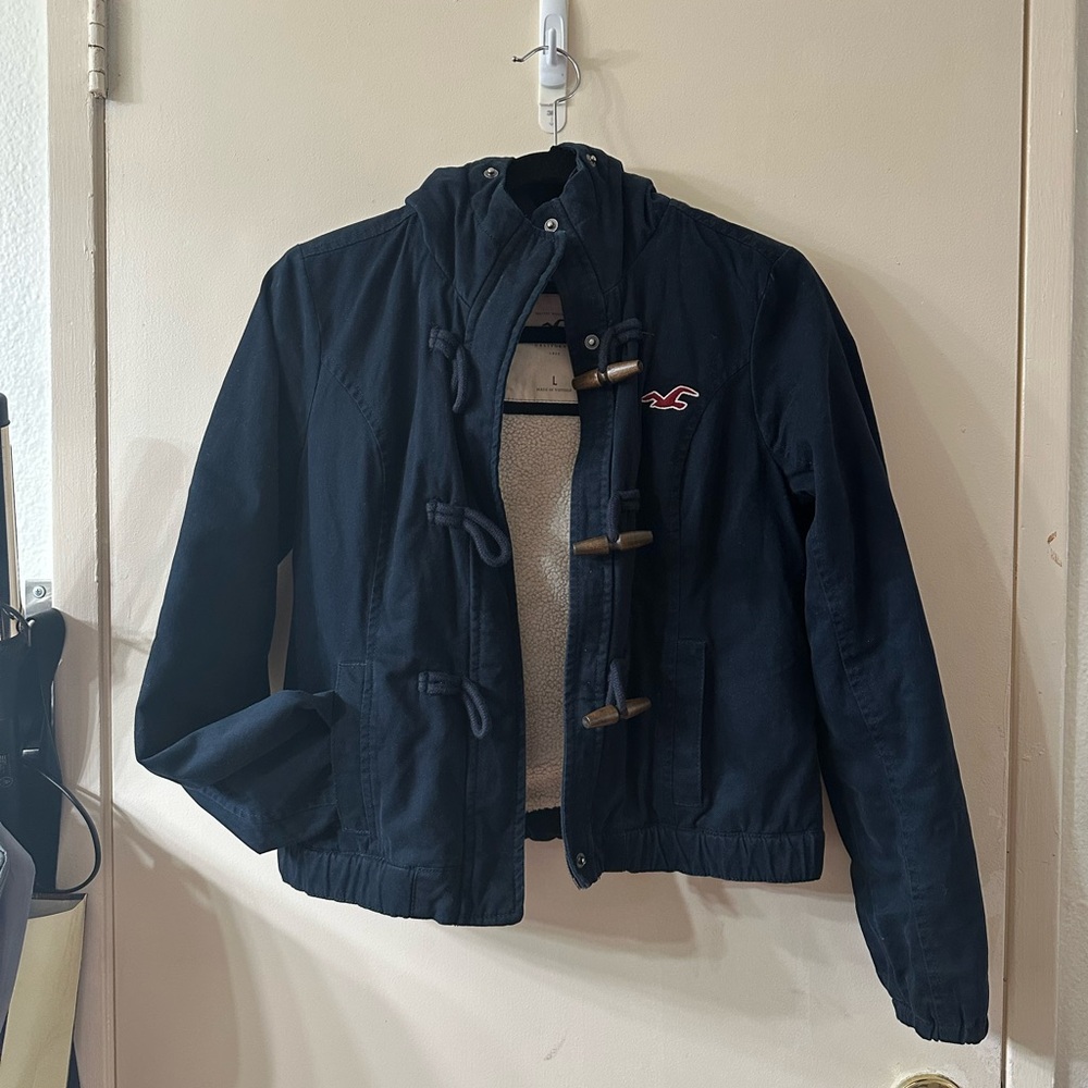 Hollister Navy Blue Toggle Jacket